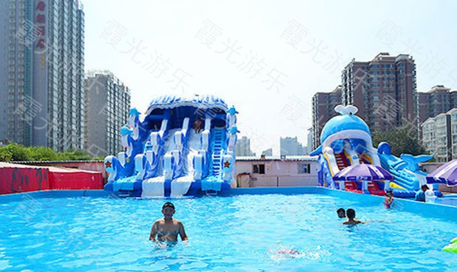 广西蓝鲸充气游泳池